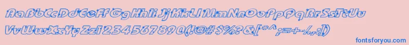 Groot Font – Blue Fonts on Pink Background
