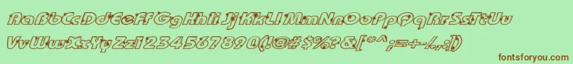 Groot Font – Brown Fonts on Green Background