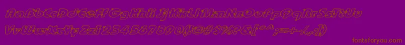 Groot-Schriftart – Braune Schriften auf violettem Hintergrund