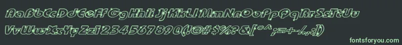 Groot Font – Green Fonts on Black Background