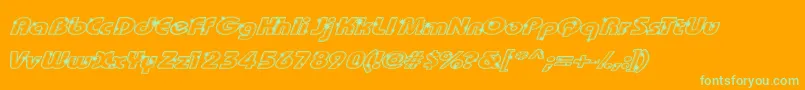Groot Font – Green Fonts on Orange Background