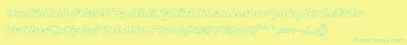 Groot Font – Green Fonts on Yellow Background