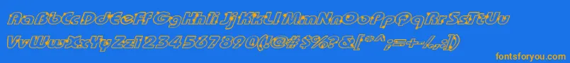 Groot Font – Orange Fonts on Blue Background
