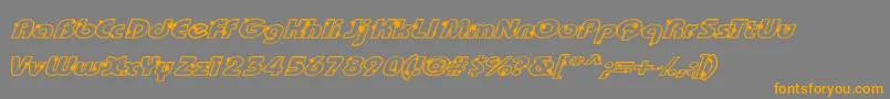 Groot Font – Orange Fonts on Gray Background