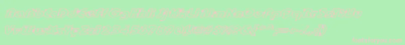 Groot Font – Pink Fonts on Green Background