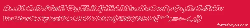 Groot Font – Pink Fonts on Red Background