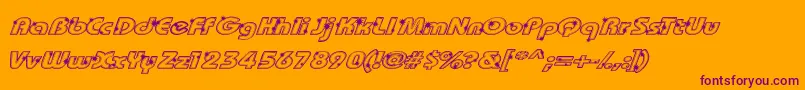 Groot Font – Purple Fonts on Orange Background
