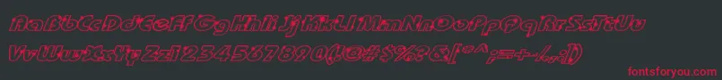 Groot Font – Red Fonts on Black Background