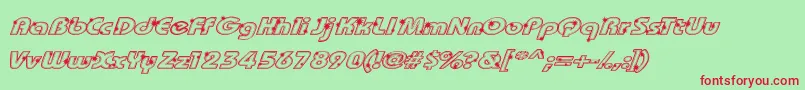 Groot Font – Red Fonts on Green Background