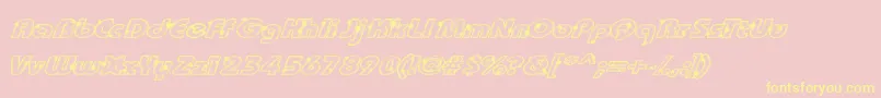 Шрифт Groot – жёлтые шрифты на розовом фоне