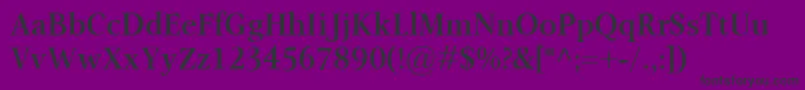 OmnibusSemibold Font – Black Fonts on Purple Background