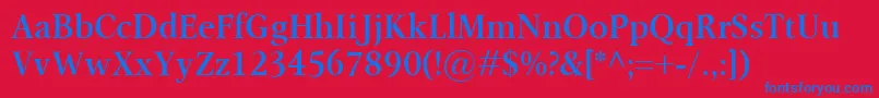 OmnibusSemibold Font – Blue Fonts on Red Background