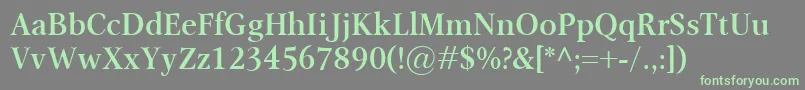 OmnibusSemibold Font – Green Fonts on Gray Background