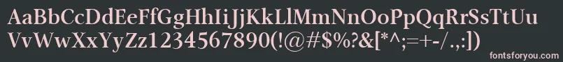 OmnibusSemibold Font – Pink Fonts on Black Background