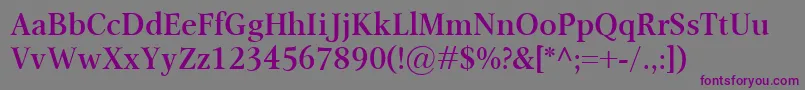 OmnibusSemibold Font – Purple Fonts on Gray Background