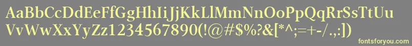 OmnibusSemibold Font – Yellow Fonts on Gray Background