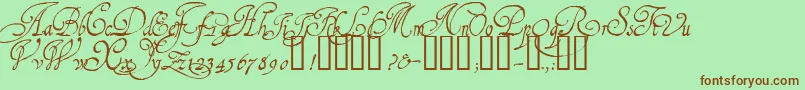 1610CancellarescaLim Font – Brown Fonts on Green Background