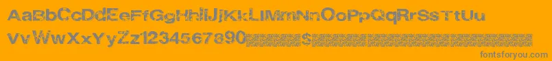 Cityheights-Schriftart – Graue Schriften auf orangefarbenem Hintergrund