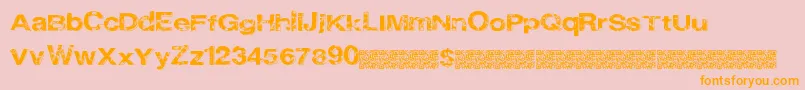 Cityheights Font – Orange Fonts on Pink Background