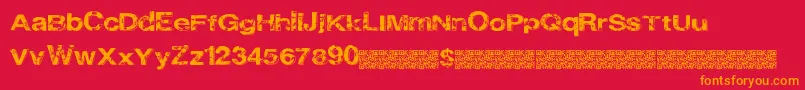 Cityheights Font – Orange Fonts on Red Background