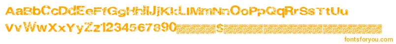 Cityheights-Schriftart – Orangefarbene Schriften auf weißem Hintergrund