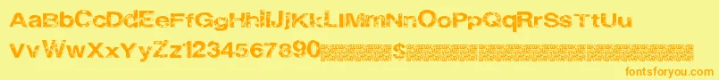 Cityheights Font – Orange Fonts on Yellow Background