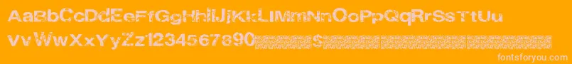 Cityheights-Schriftart – Rosa Schriften auf orangefarbenem Hintergrund