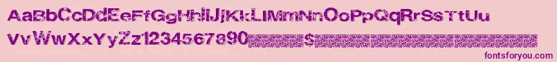 Cityheights-Schriftart – Violette Schriften auf rosa Hintergrund