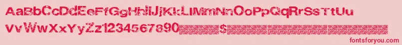 Cityheights Font – Red Fonts on Pink Background