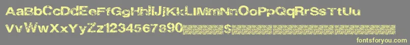 Cityheights Font – Yellow Fonts on Gray Background