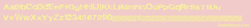 Cityheights Font – Yellow Fonts on Pink Background