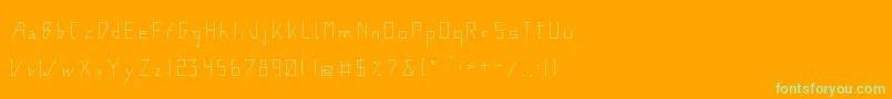 フォントConstruthinvismRegular – オレンジの背景に緑のフォント