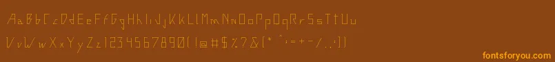 Шрифт ConstruthinvismRegular – оранжевые шрифты на коричневом фоне