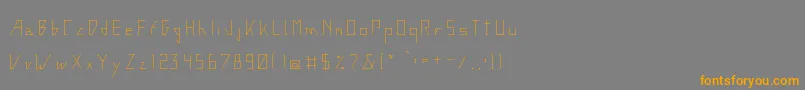 Шрифт ConstruthinvismRegular – оранжевые шрифты на сером фоне