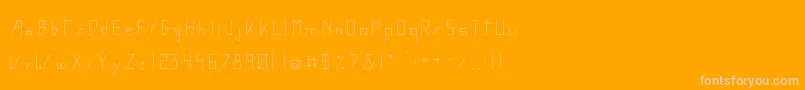 ConstruthinvismRegular Font – Pink Fonts on Orange Background