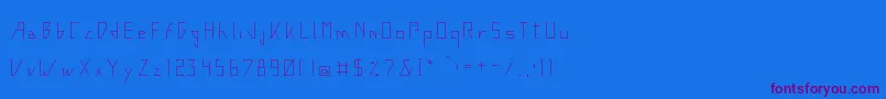 Шрифт ConstruthinvismRegular – фиолетовые шрифты на синем фоне
