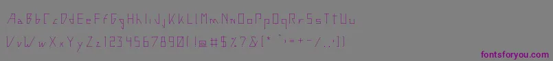 ConstruthinvismRegular-Schriftart – Violette Schriften auf grauem Hintergrund