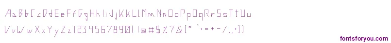 ConstruthinvismRegular-fontti – violetit fontit valkoisella taustalla