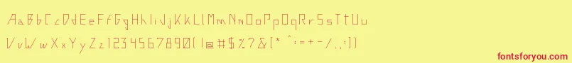 fuente ConstruthinvismRegular – Fuentes Rojas Sobre Fondo Amarillo