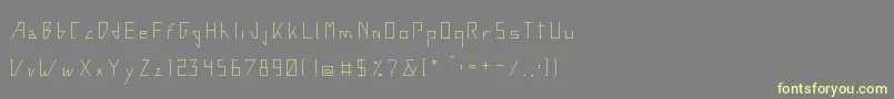 Шрифт ConstruthinvismRegular – жёлтые шрифты на сером фоне