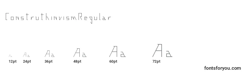 ConstruthinvismRegular Font Sizes