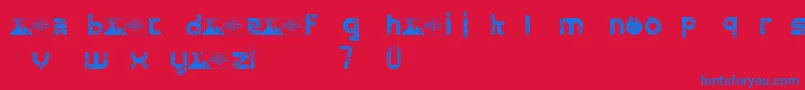 FtfMintheeLimo Font – Blue Fonts on Red Background
