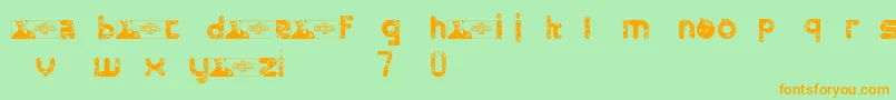 FtfMintheeLimo Font – Orange Fonts on Green Background