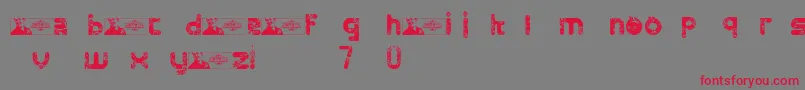 Fonte FtfMintheeLimo – fontes vermelhas em um fundo cinza