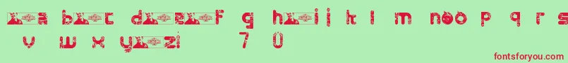 FtfMintheeLimo Font – Red Fonts on Green Background