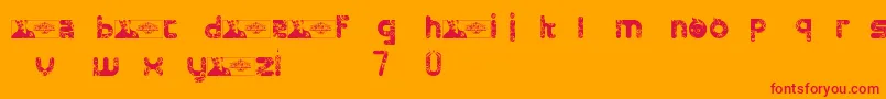 FtfMintheeLimo Font – Red Fonts on Orange Background