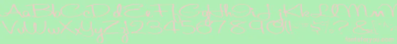 AboutRegularTtnorm Font – Pink Fonts on Green Background