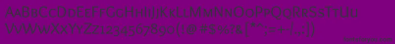 Fonte OverlockscRegular – fontes pretas em um fundo violeta