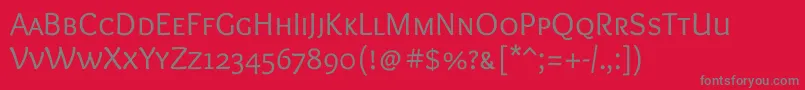 OverlockscRegular Font – Gray Fonts on Red Background