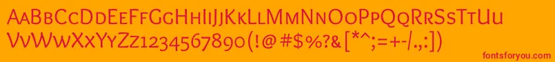 OverlockscRegular Font – Red Fonts on Orange Background